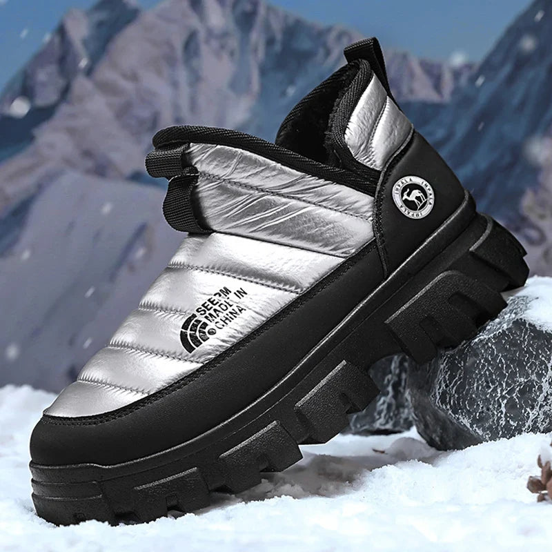 Men's Insulated Winter Snow Boots – Warm Cotton, Anti-Slip