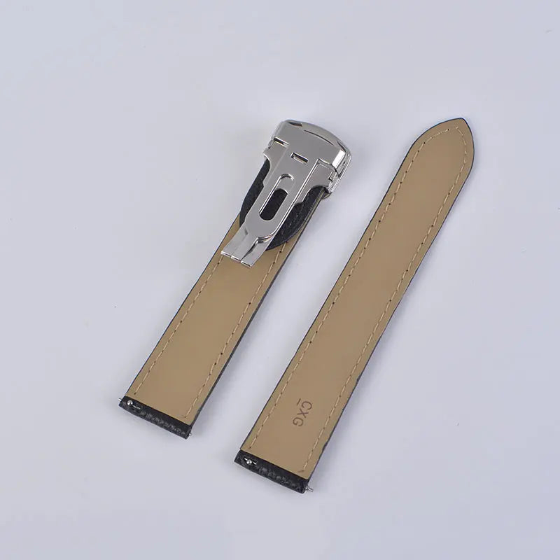 Watch strap soft cow leather for Cartie'r Tank/must/solo/santos watch band high-end quick release easy  install foldable buckle