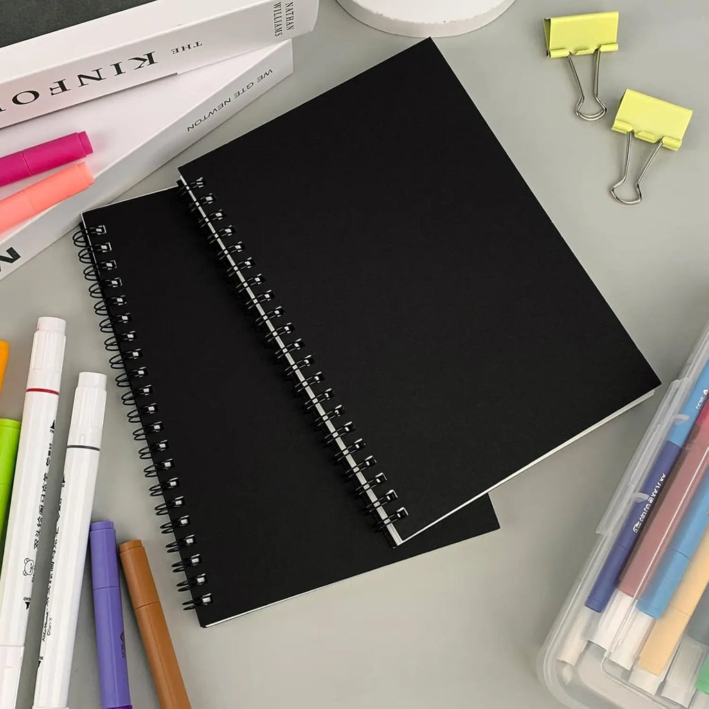 3-Pack Soft Cover Blank Spiral Notebook, 100 Pages, 7.5x5.1 Inch, Thick Paper for Sketching and Notes