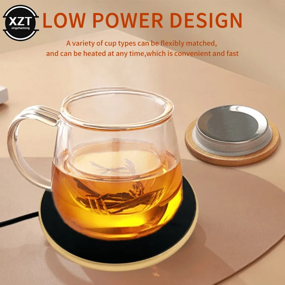 Mini Portable USB Cup Warmer Coffee Mug Heating Coaster Smart Thermostatic Hot Plate Milk Tea Water Heating Pad Heater