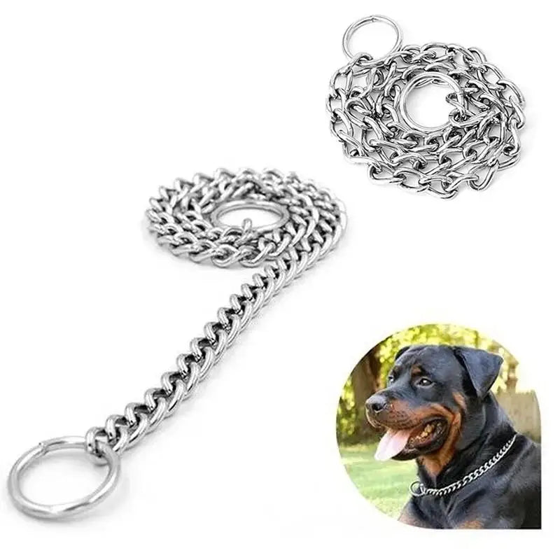 Dog Pet Training Choker Choke Chain Collar Guardian Gear All Sizes Pets Acessorios Suitable Home Pet Dog Traction Rope Supplies
