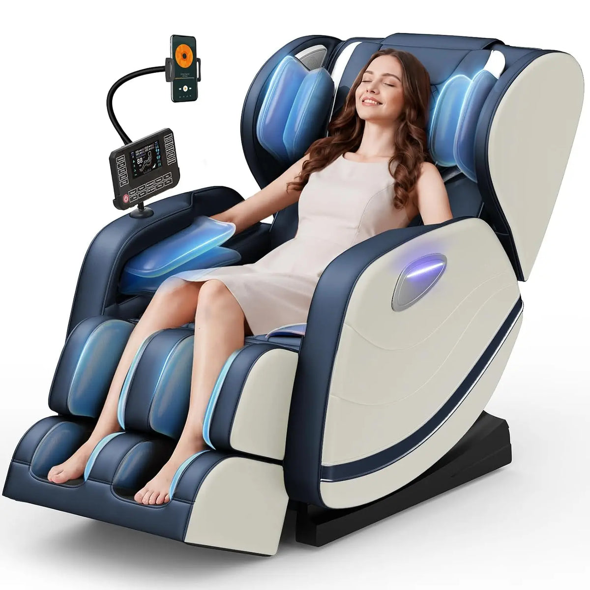 Track Massage Chair Full Body, Zero Gravity Recliner | 12 Fix Rollers, 8 Airbags, 15 Auto Programs, Foot, Custom