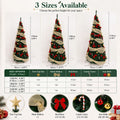 Artificial Christmas Tree with Lights Red Gold Decorations PVC Xmas Tree Easy Assembly 150/180/210cm Holiday Home Decor