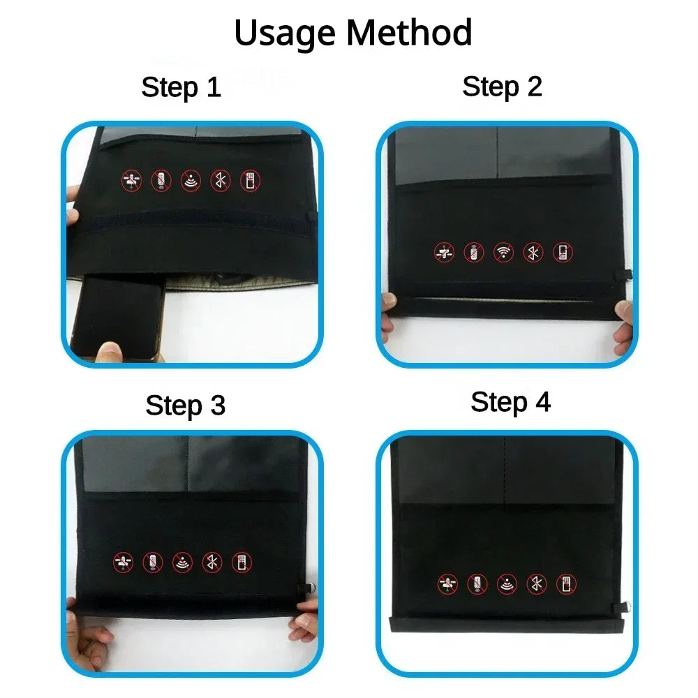 Mobile Phone Anti-radiation Signal Shielding Bag Signal Blocking Bag Faraday Cage Pouch Car Key Radiation Protection Storage Bag