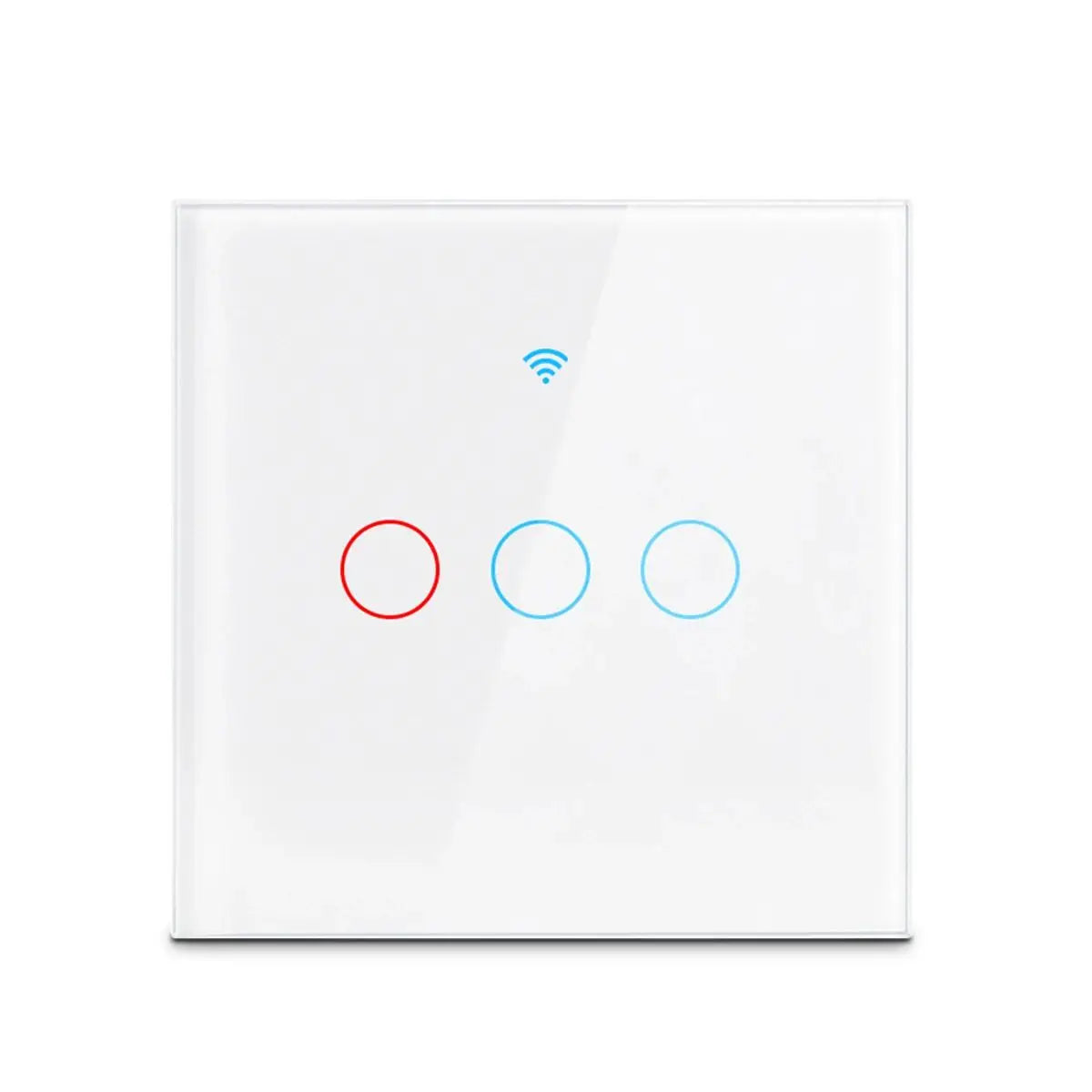 Wifi Smart Light Switch EU 1/2/3Gang Touch Light Switch No Neutral Wire Wall Light Switches Works with Tuya Smart Life App Alexa