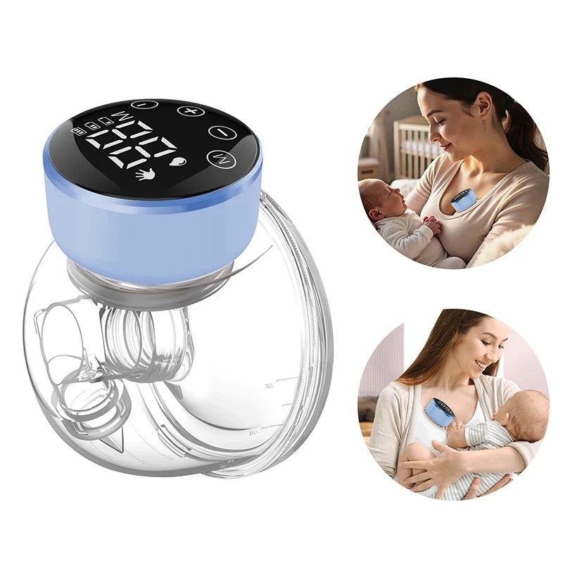 Portable Hands-Free Electric Breast Pump with Prolonged Battery Life and Illuminated Screen