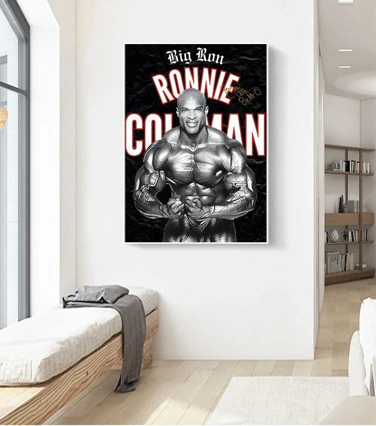 Bodybuilding Motivational Posters Gym Prints Arnold Schwarzenegger Muscle Masculine Canvas Painting Wall Picture Home Room Decor