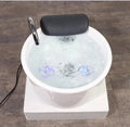 Electric Foot Basin Spa Massager with One-Button Drainage Dual-Colored Lights Deep Clean Foot Bath for Salon Home Use