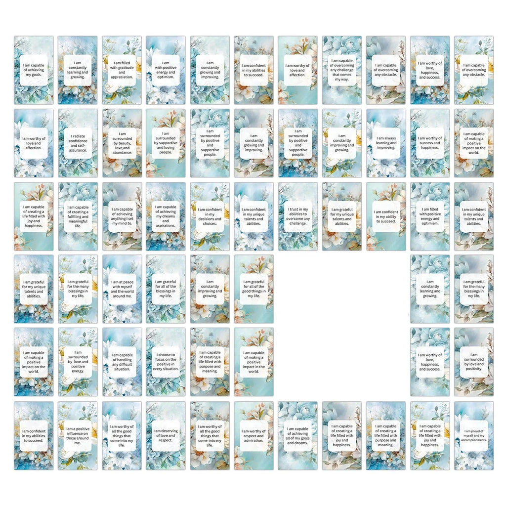 60pcs Women Affirmation Cards, Daily Positive Quotes, Self-Encouragement Motivational Cards for Mental Wellness, Gifts Idea