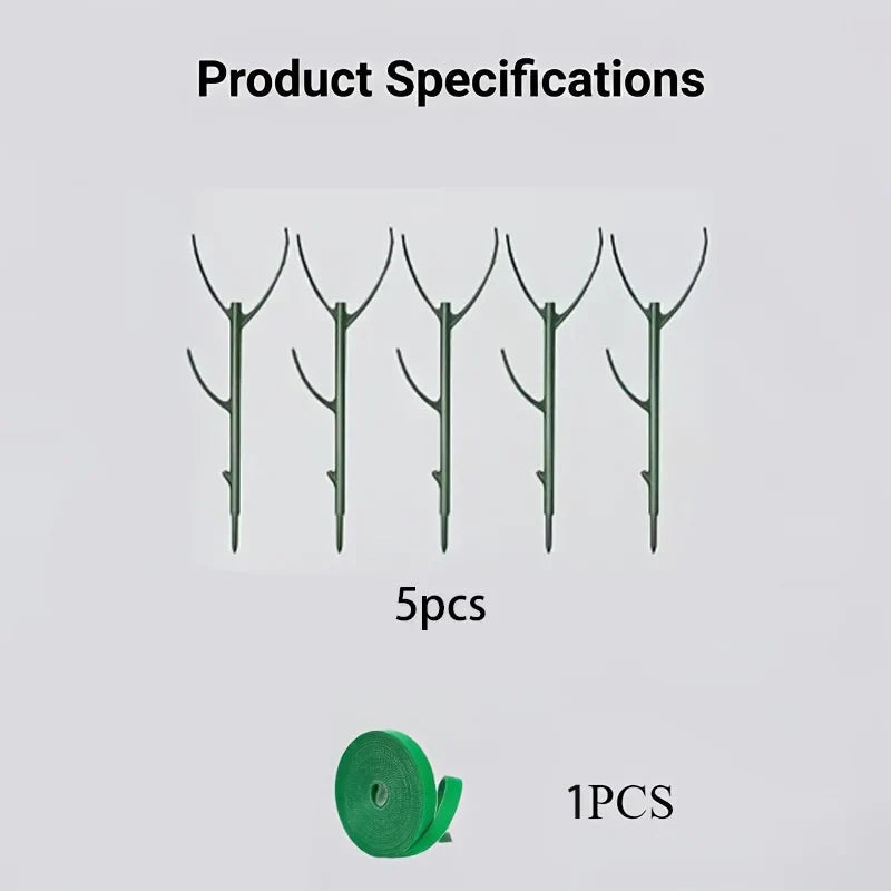 Monstera Plant Support Stakes 5 Support Frames and 1 Roll Velcro, Garden Stakes Designed Specifically Climbing Plant Stems