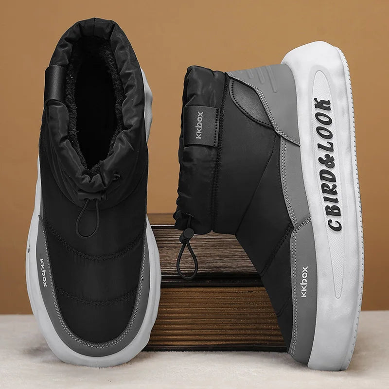 Men's Winter Velvet Ankle Boots, Warm Stylish Winter Shoes