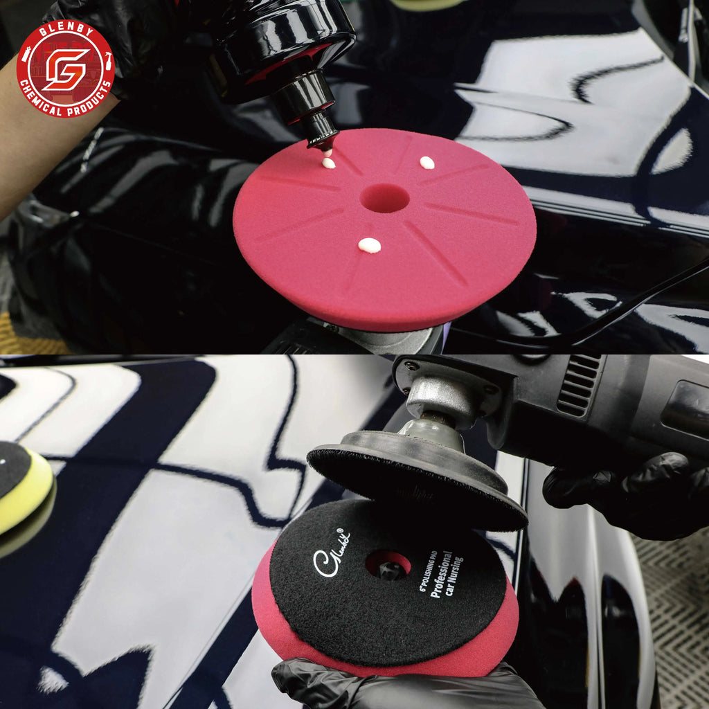 5 Inch Buffing Polishing Pads Flat Foam Sponge Waxing Pad Kit Tool For Car Polisher Buffer Auto Care Buffing Pads