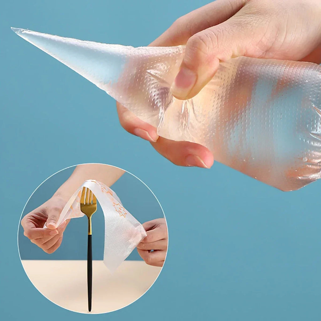 100 PCS Thick Disposable Pastry Bags DIY Cake Cream Decoration Piping Bag Icing Bag Baking Supplies Pastry Sleeves
