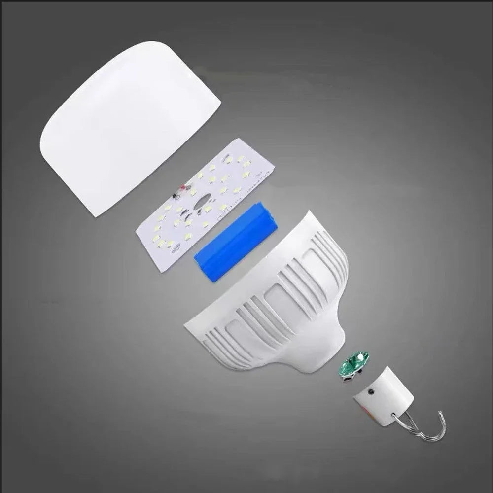 Portable Outdoor BBQ Camping Lights USB Rechargeable Lamp LED Emergency Bulb Hook High Power Tents Lantern Night Lights Bulb