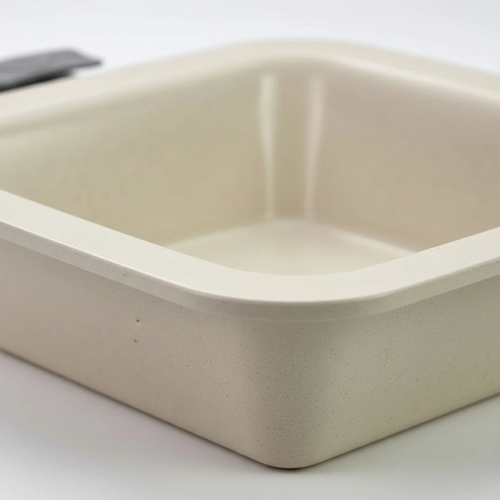 Deep Square Frying Pan with Glass Lid Easy to Clean Square Frying Pan with Glass Lid Skillet Heat Resistant Cookware Sturdy