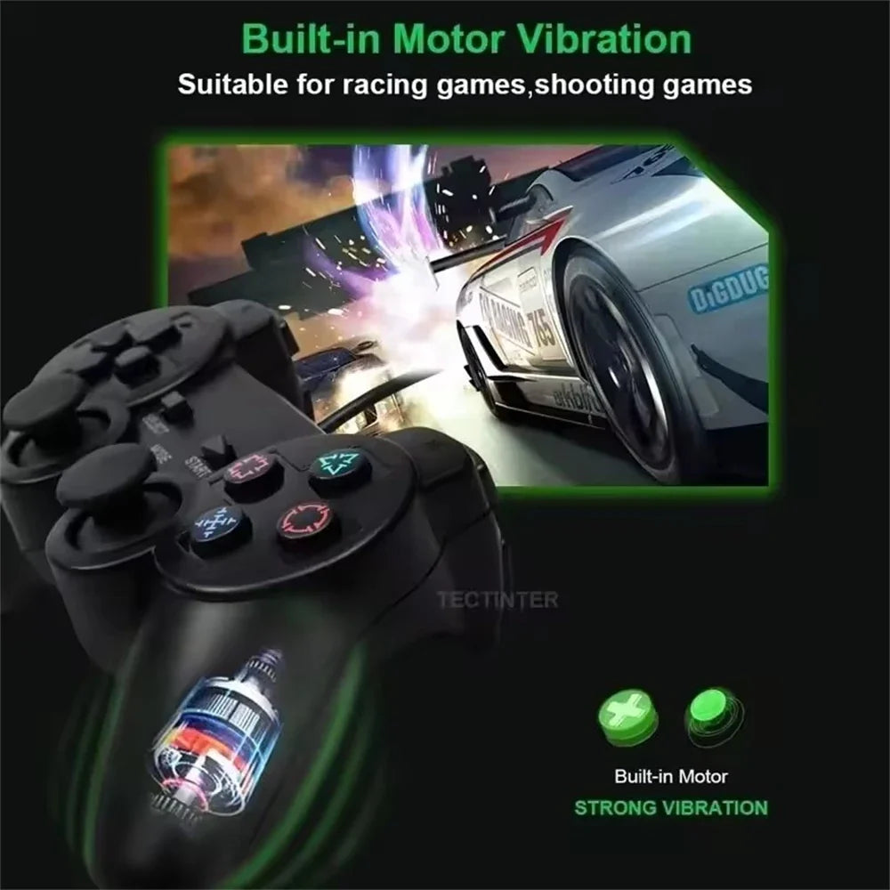 MEUYAG Wired Gamepad for PS2 Controller Game Joystick Vibration Game Controller for PlayStation 2 PS2 Controller Game
