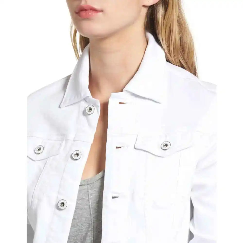 New Arrival Stand Collar Oversize Long Sleeve Women Denim Jackets Latest Design Low Price Plain Color Ladies Denim Jacket