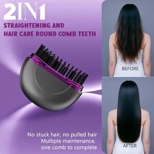 Mini Hair Straightener Rechargeable Portable Hair Straightener Brush Rechargeable Fast Heating Hot Portable Travel for Women