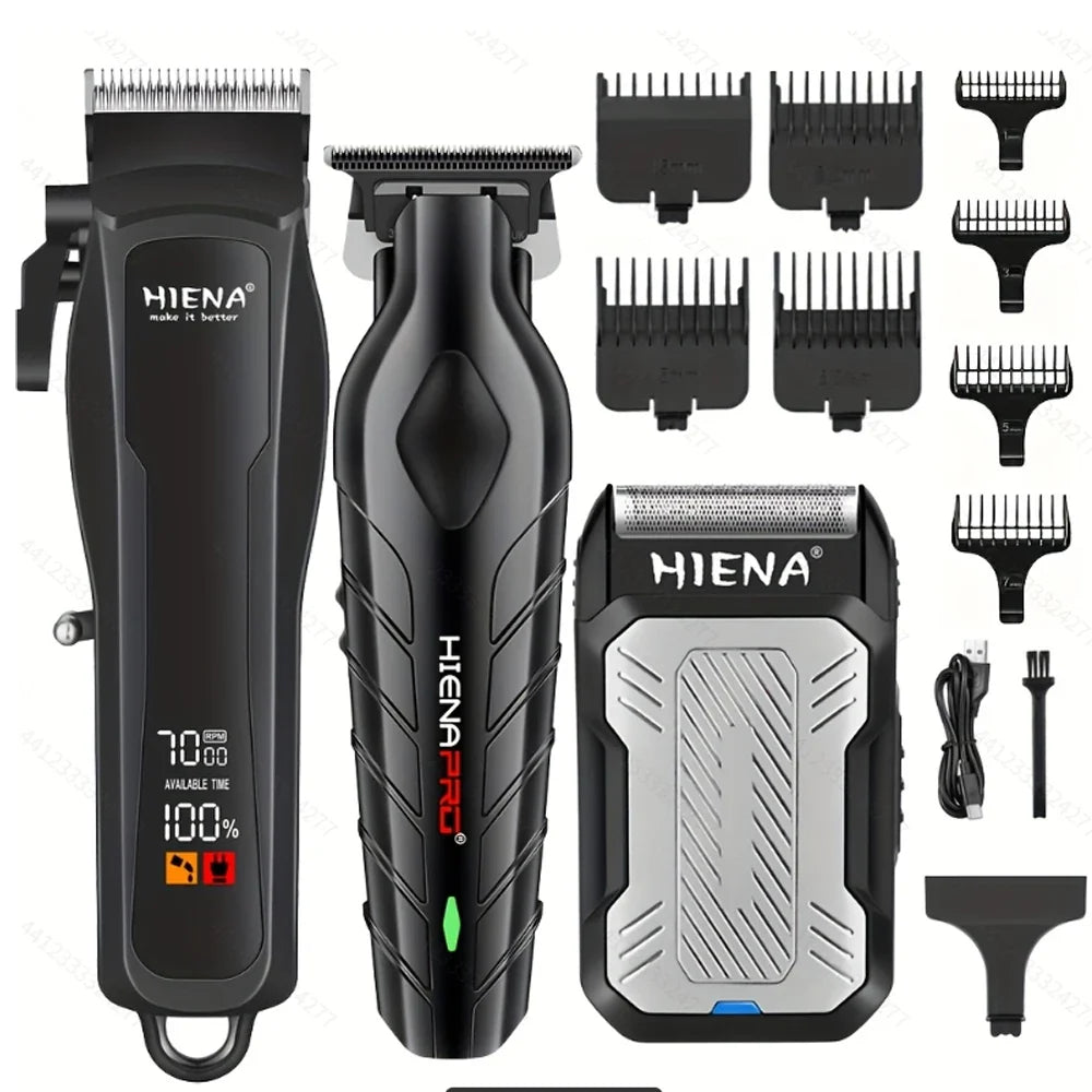 Hair Clipper Electric Professional Combo Kits Hair Trimmer Set For Men Rechargeable Cordless Haircut Machine for Barber