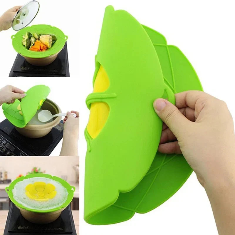 1pc Silicone Spill Proof Pot Lid Kitchen High Temperature Resistant Splash Proof and Splash Proof Silicone Lid Kitchen Tool