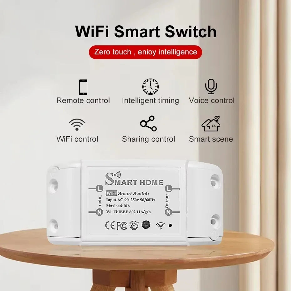Universal Breaker Timer Wireless Switch Remote Control Works with Tuya Smart Life App Alexa Google Assistant Home DIY Switch