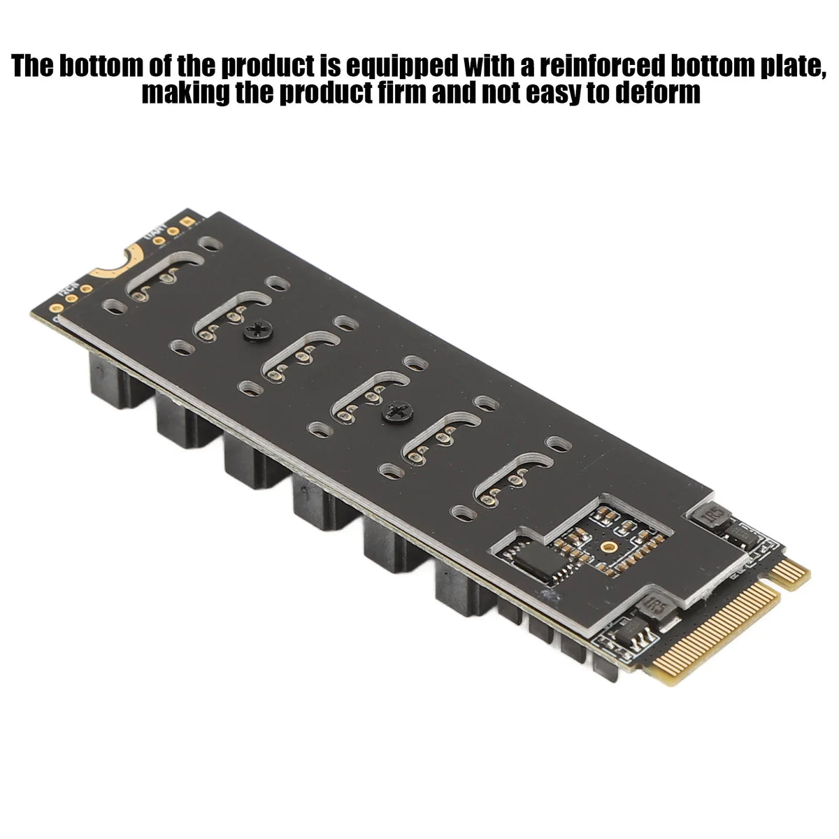 M.2 to SATA3.0 Adapter Card 6Gbps High Speed ASM1166 M.2 PCIE to SATA Expansion Card with Smart Indicator
