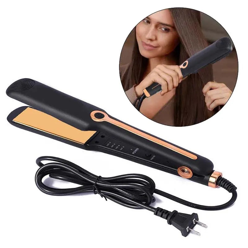 Negative Ion Hair Straightener Curling Iron Ceramic Flat Iron Negative Ion Wide Plate Temperature Adjustable Hair Straig