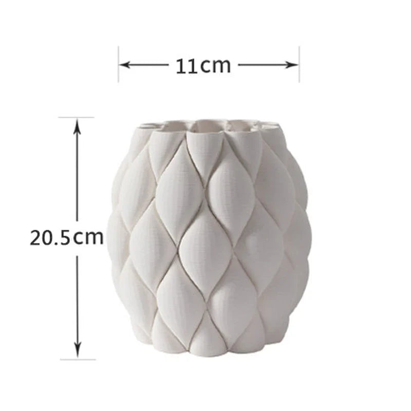Ceramic Vases Modern Decor Flower Vase Desk Hydroponic Flowers Bottle  Interior Dried Flowers Container Pottery Decoration