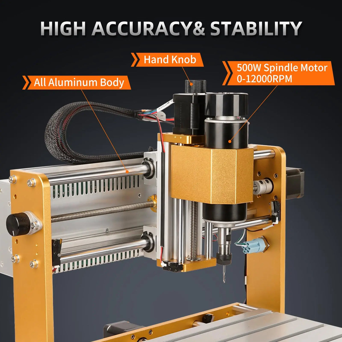 3018Pro Max CNC Router Machine – 500W All-Aluminum DIY Milling Engraver