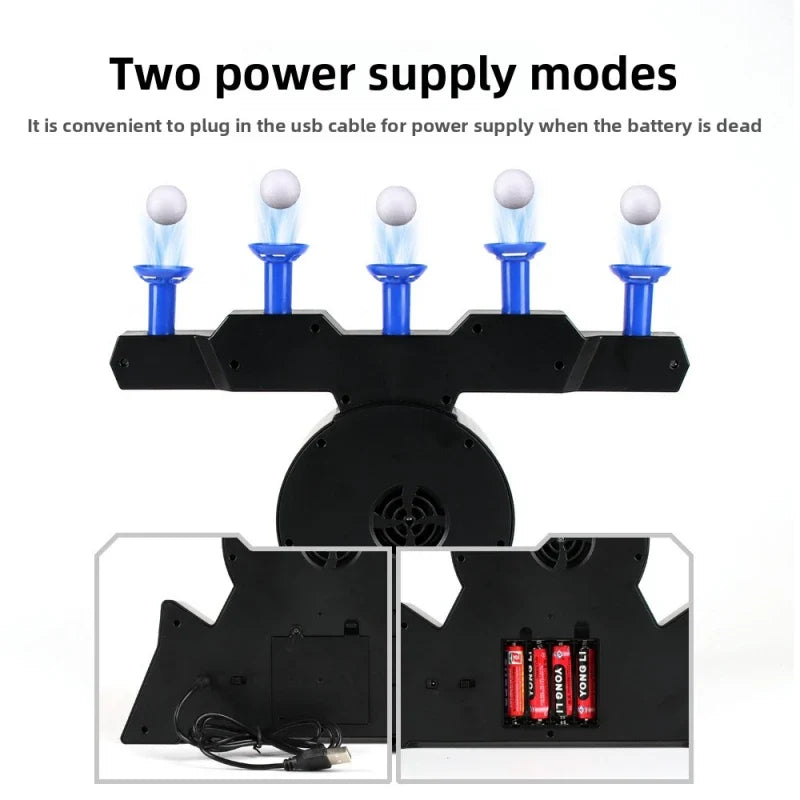 New Electric Floating Ball Shooting Target Toy Set Soft Bullet Pistols Interactive Indoor Outdoor Game Birthday Gift for Kids