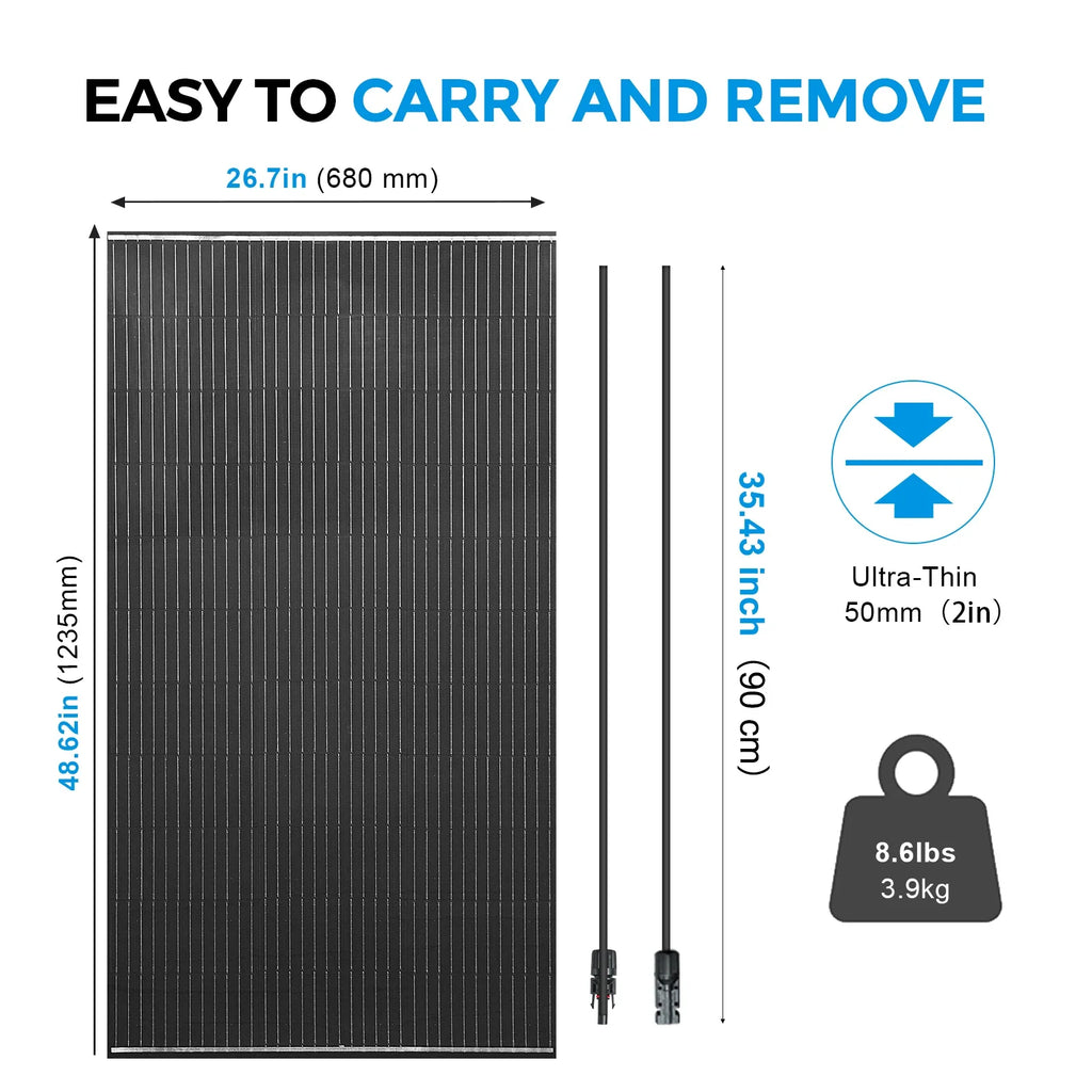 Lightweight 18V 200W 400W Solar Panel Battery Charger Solar Panels Power Generator Photovoltaic Camping Equipment Accessories