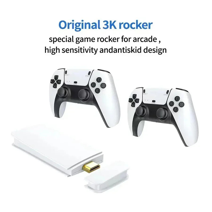 M15 Game Stick Mini TV Handheld Game Classic 4K Retro Game Wireless Controllers HD Output Gaming Console for PS1 Arcade