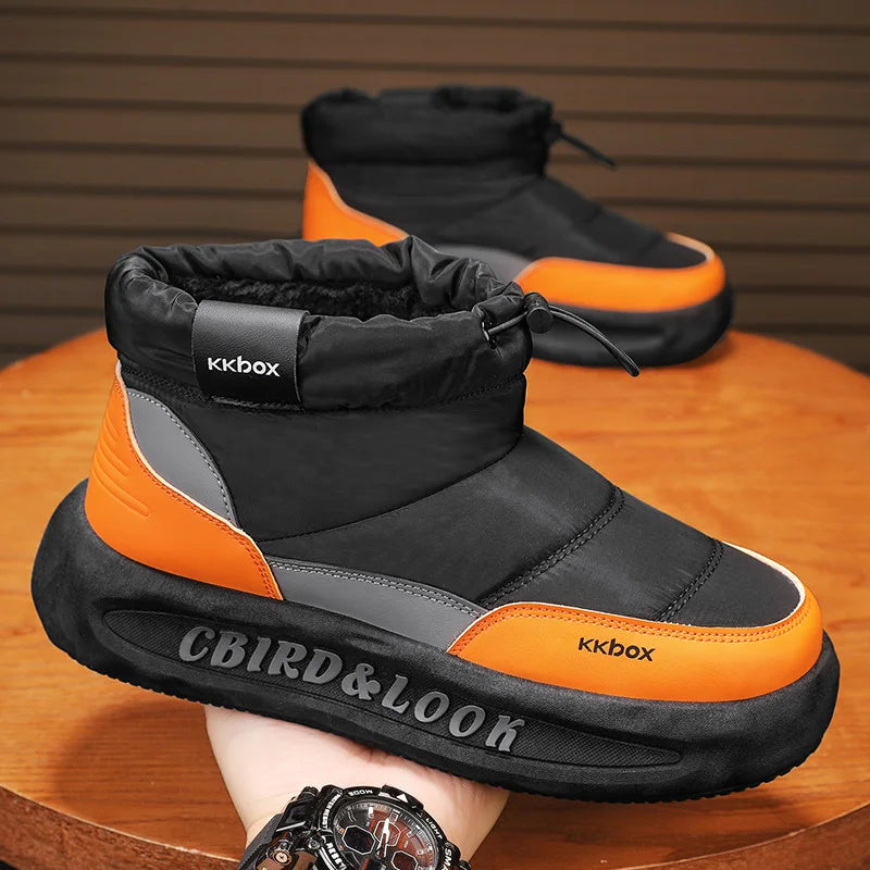 Men's Winter Velvet Ankle Boots, Warm Stylish Winter Shoes