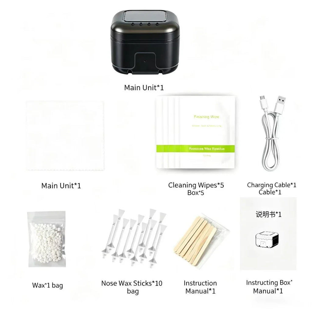 Portable mini wax heater for hair removal, constant temperature & safe, Type-C powered, natural plant-based wax, full-body de