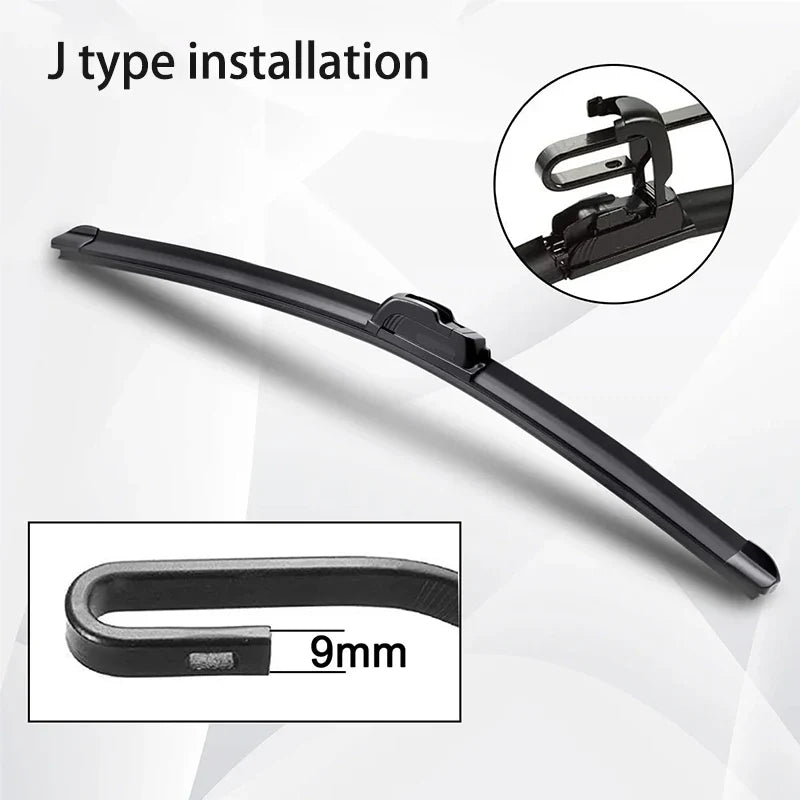 For Hyundai i20 PB 2008-2014 Car Wiper U-type Soft Rubber Boneless Wiper HD Quiet Durable Automotive Wiper 24"+16"