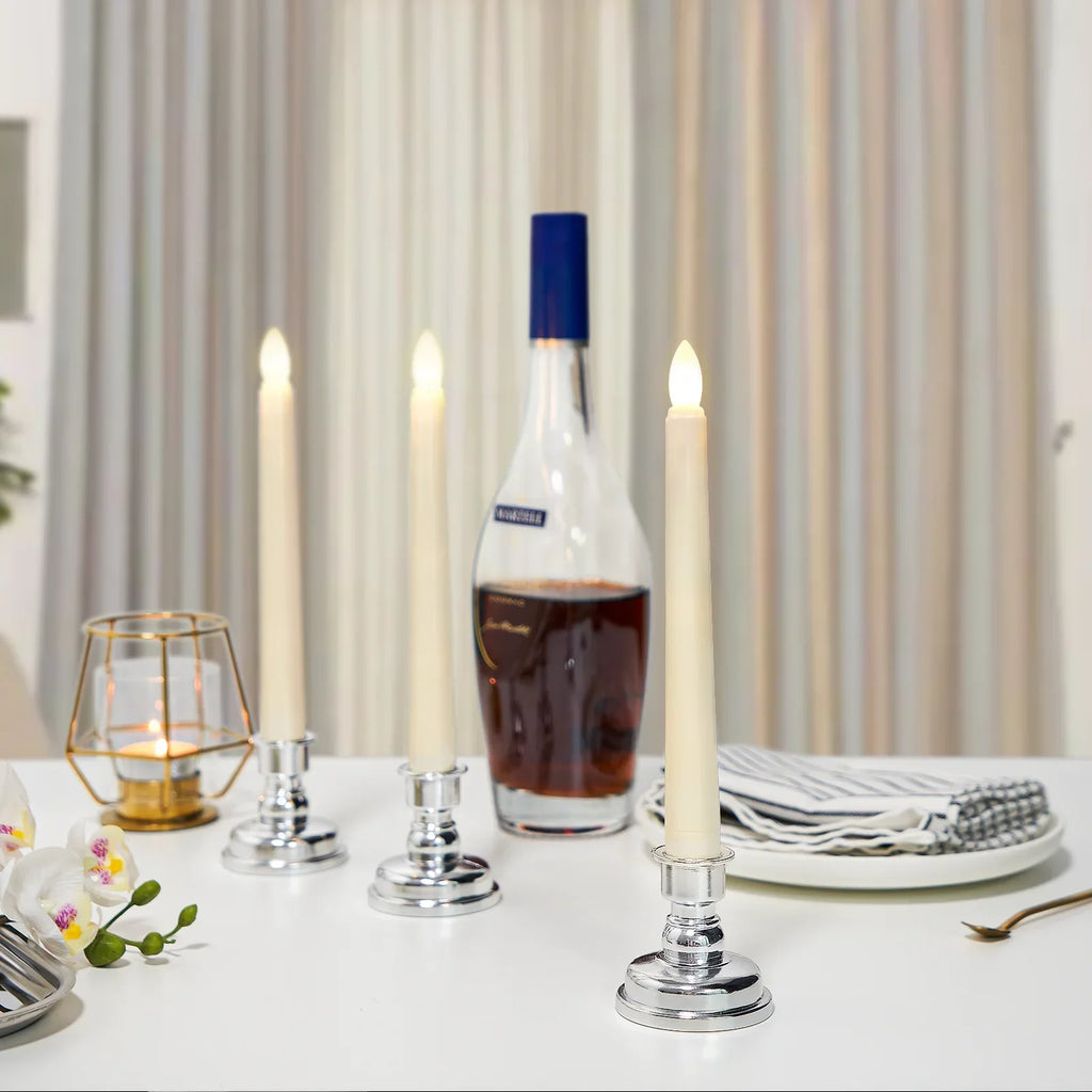 20cm LED Table Light With Timer Remote Flameless Electronic Taper Candle Light for Party Wedding Home Decor Flashing Lamp
