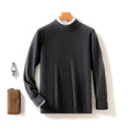 Fall/Winter New Wool Pullover Sweater Cashmere Shirt Men's Semi-high Neck Long Sleeve Loose Knitted Bottom Shirt