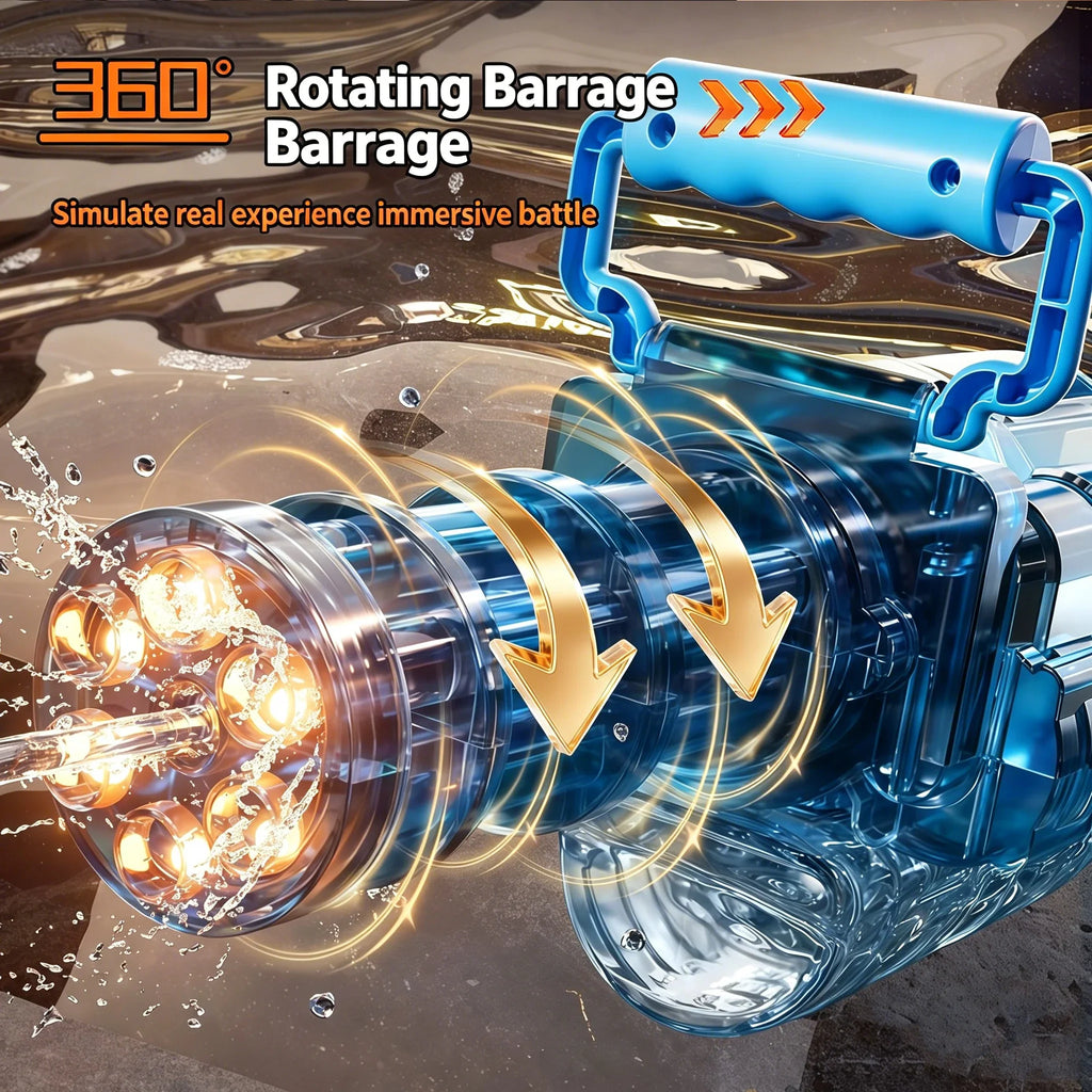 Children Simulated Firing Electric Water Gun Toy Gatling Automatic Continuous Shooting Water Pistol Summer Outdoor Toys for Kids