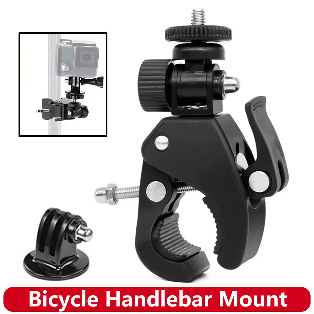 Bicycle Handlebar Mount Bike Holder for GoPro Hero 13 12 11 10 9 8 7 6 5 SJCAM AKASO Insta360 DJI Osmo Action Camera Accessories