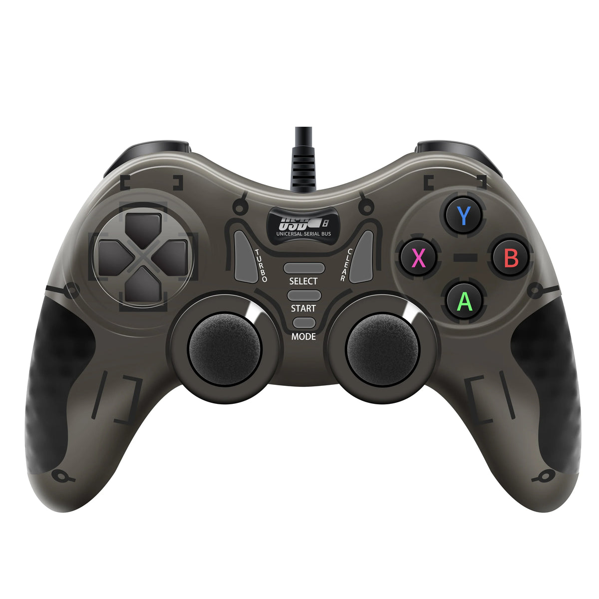 Gamepad BLACK White Wired Handle for Gaming TV / Computer PC  Joystick PS3 Controller with Vibration Effect