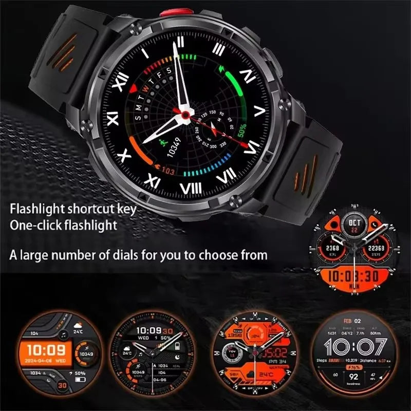 2026 New T-Rex3 Pro 1100mAh Battery Smart Watch Man GPS trajectory Sports Run tracker Outdoor Compass Military Smartwatch Men
