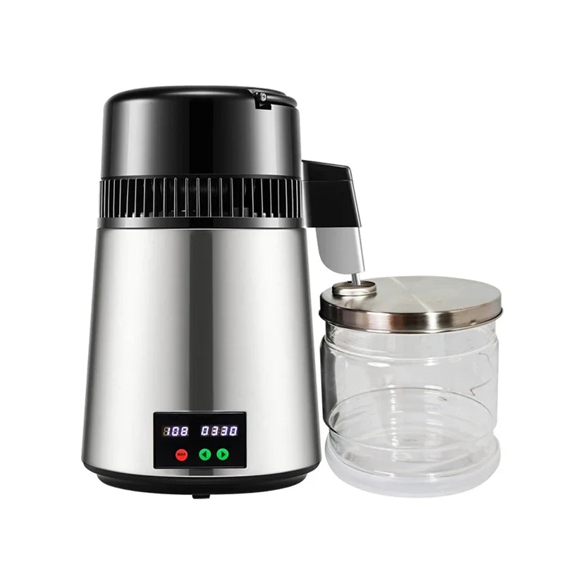 750W 4L Water Distiller, Household Stainless Steel Water Purifier for Pure Distilled Water, Distillation Machine with Filter for