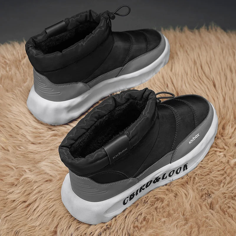 Men's Winter Velvet Ankle Boots, Warm Stylish Winter Shoes