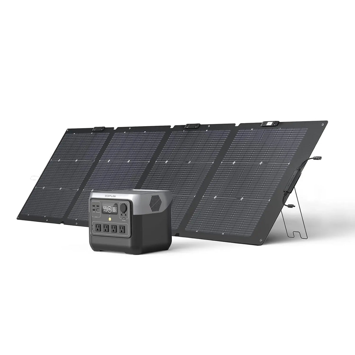 800W Surge 1600W Portable Solar Generator, LiFePO4 768Wh Power Station With 4 AC Outlets & 220W Solar Panel, Customized