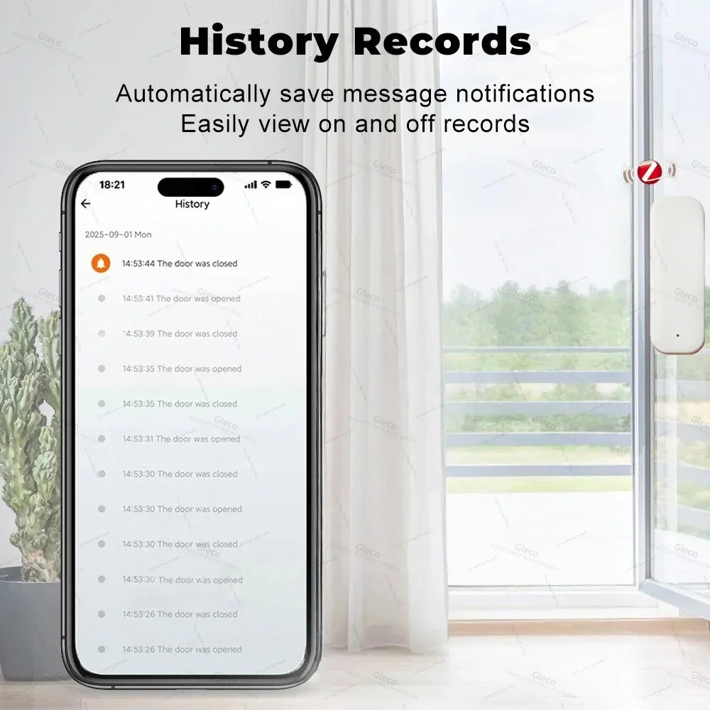 Zigbee Window Door Sensor Detection Magnetic Window Sensor Door Open Close Alarm Detector For Smart Home Automation Security Z2M