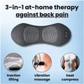 3-in-1 Back Massager Heat Vibration for Back Pain Relief Herniated Disc Stretch Support Traction Lower Back Massage Pillow