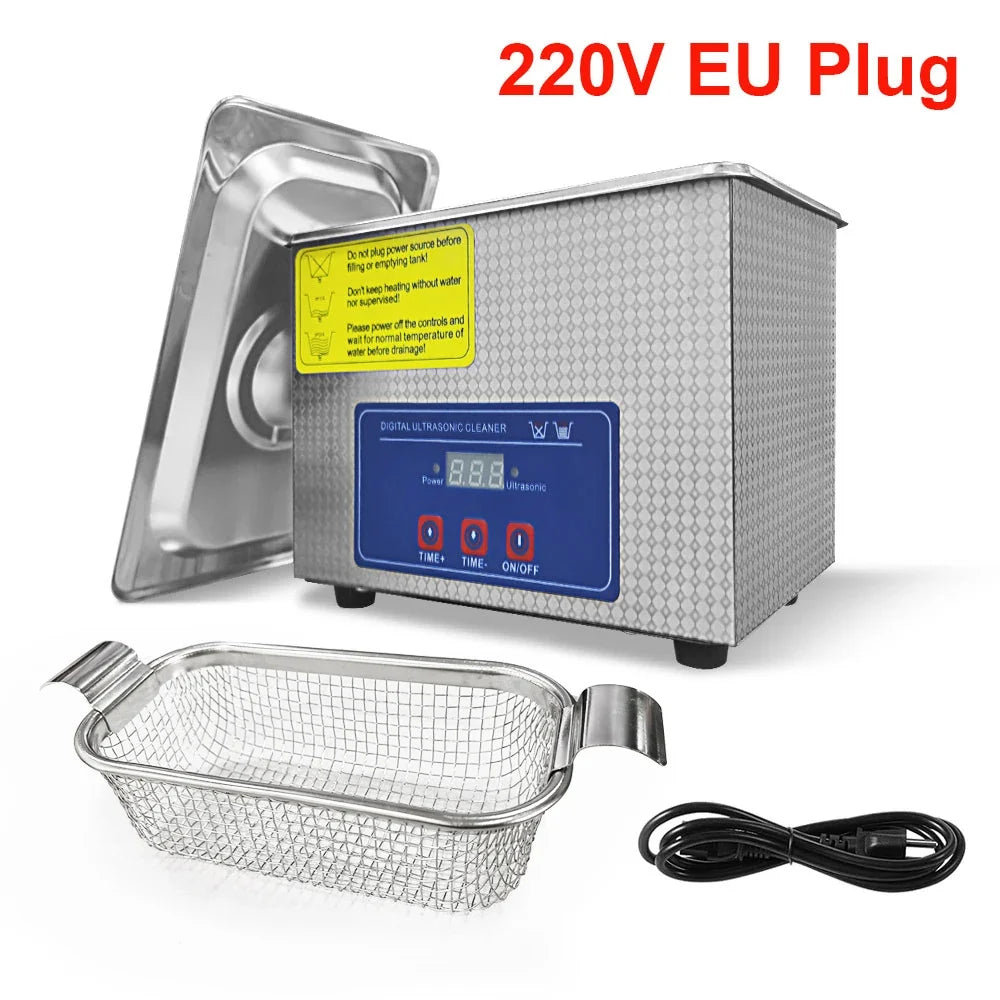 Ultrasonic Cleaner 800ml High Frequency Vibration Portable Mini Washing Machine for Jewelry Watches Glasses Ultrasonic Cleaner