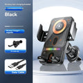 696 Car Holder With Dual Motor Electric Rotating Opening Closing Mobile Phone Holder Wireless Fast Charging Car Phone Bracket