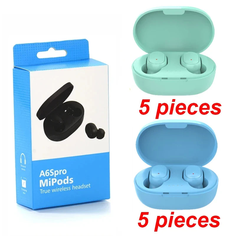 10Pcs Wholesale A6S TWS Wireless Headphones Bluetooth Earphone 5.0 Stereo Headset Earbuds with Microphone for ISO Android