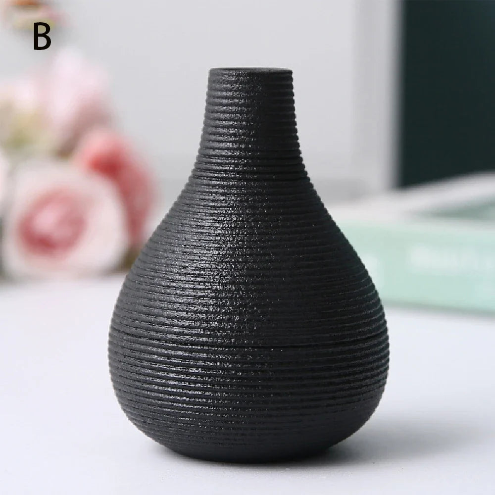 Small ceramic vases, simple home decor, living room decoration, dry flower planters, handicrafts, hydroponic vases
